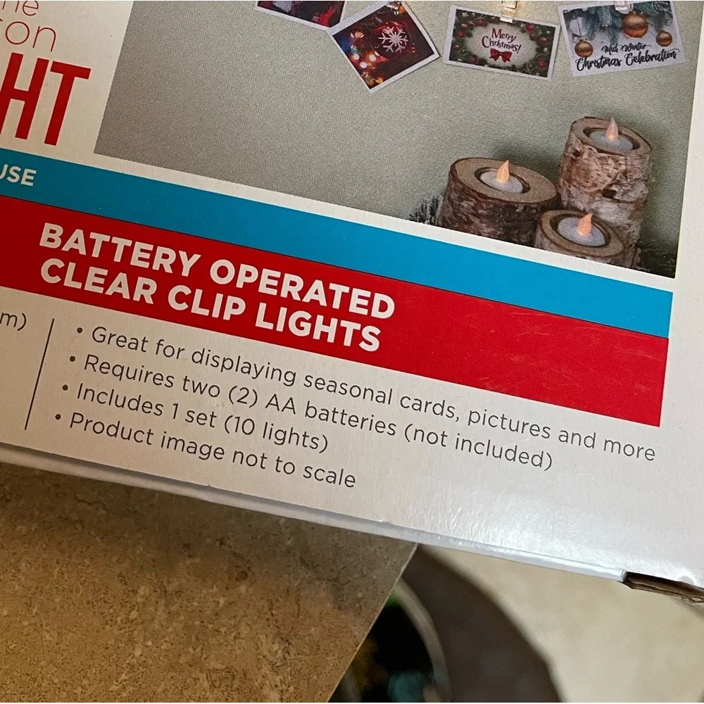 Battery Operated Clear Clip Lights Strand, NWT - Picture 3 of 5